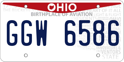 OH license plate GGW6586