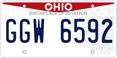 OH license plate GGW6592