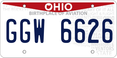 OH license plate GGW6626