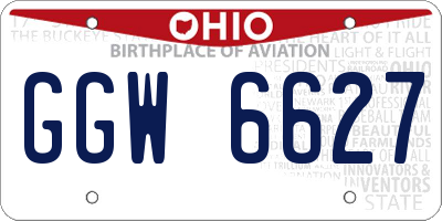 OH license plate GGW6627