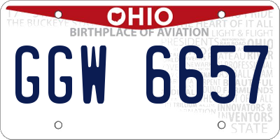 OH license plate GGW6657