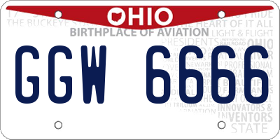 OH license plate GGW6666