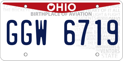 OH license plate GGW6719