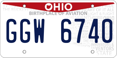 OH license plate GGW6740