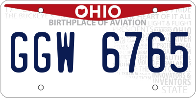 OH license plate GGW6765
