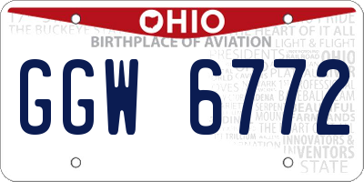 OH license plate GGW6772