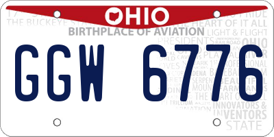 OH license plate GGW6776