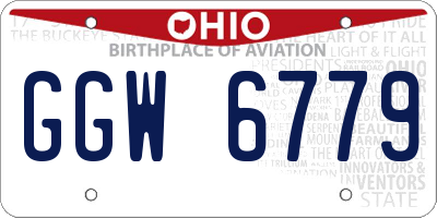 OH license plate GGW6779