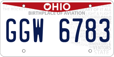 OH license plate GGW6783