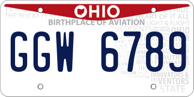 OH license plate GGW6789