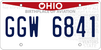 OH license plate GGW6841