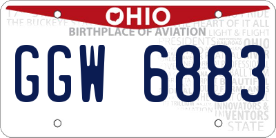 OH license plate GGW6883