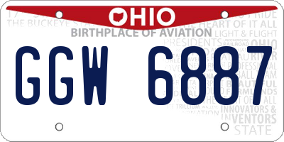 OH license plate GGW6887