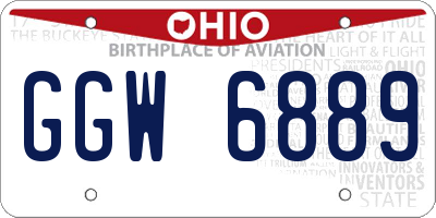 OH license plate GGW6889