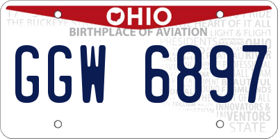 OH license plate GGW6897