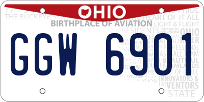OH license plate GGW6901