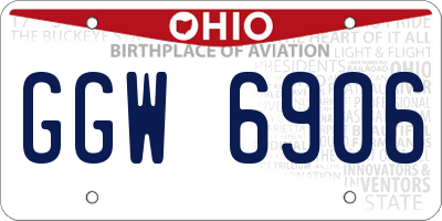 OH license plate GGW6906