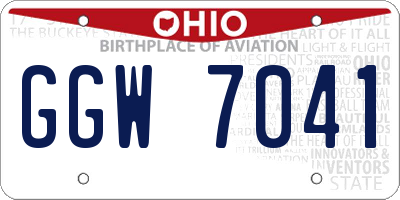 OH license plate GGW7041