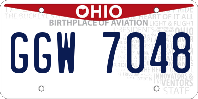 OH license plate GGW7048