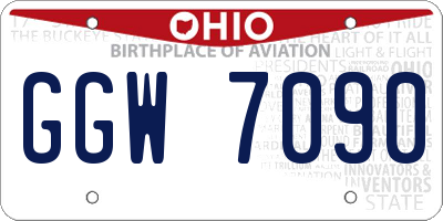 OH license plate GGW7090
