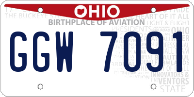 OH license plate GGW7091