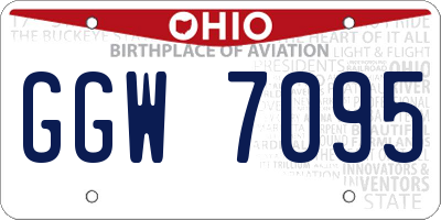 OH license plate GGW7095