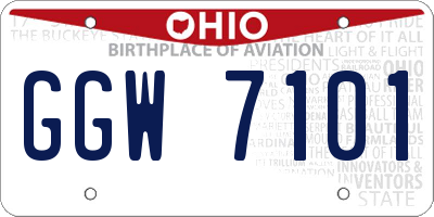 OH license plate GGW7101