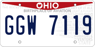 OH license plate GGW7119