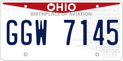 OH license plate GGW7145