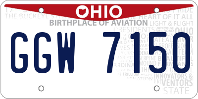 OH license plate GGW7150