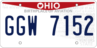 OH license plate GGW7152