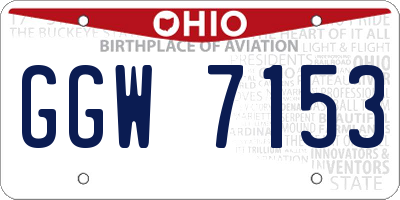 OH license plate GGW7153