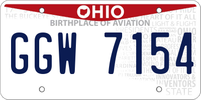 OH license plate GGW7154