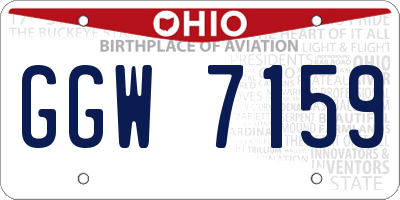 OH license plate GGW7159
