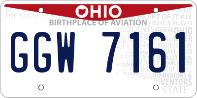 OH license plate GGW7161