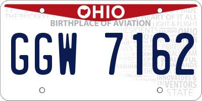 OH license plate GGW7162