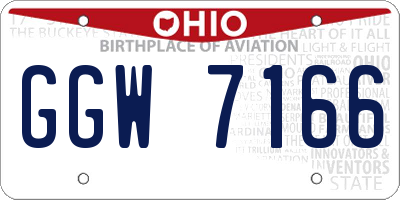 OH license plate GGW7166
