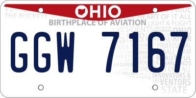 OH license plate GGW7167