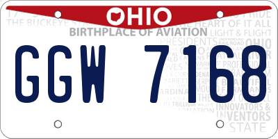 OH license plate GGW7168
