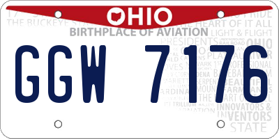 OH license plate GGW7176