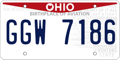 OH license plate GGW7186