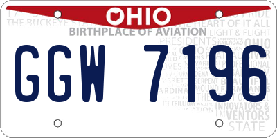 OH license plate GGW7196