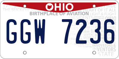 OH license plate GGW7236