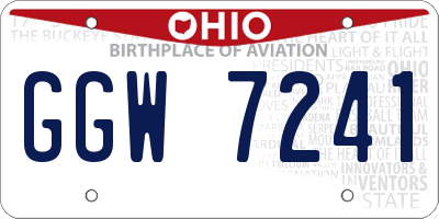 OH license plate GGW7241