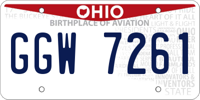 OH license plate GGW7261