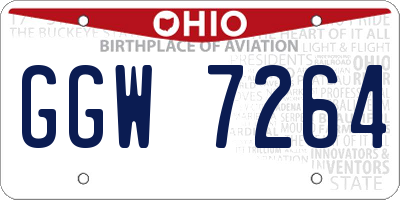 OH license plate GGW7264