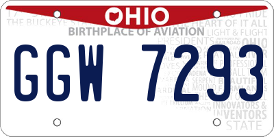 OH license plate GGW7293