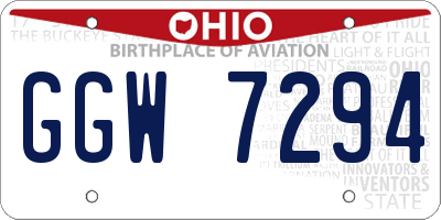OH license plate GGW7294