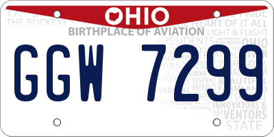 OH license plate GGW7299