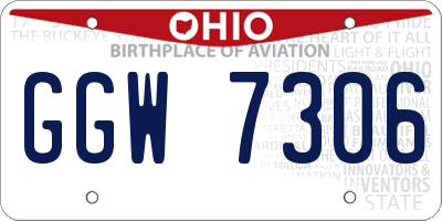 OH license plate GGW7306